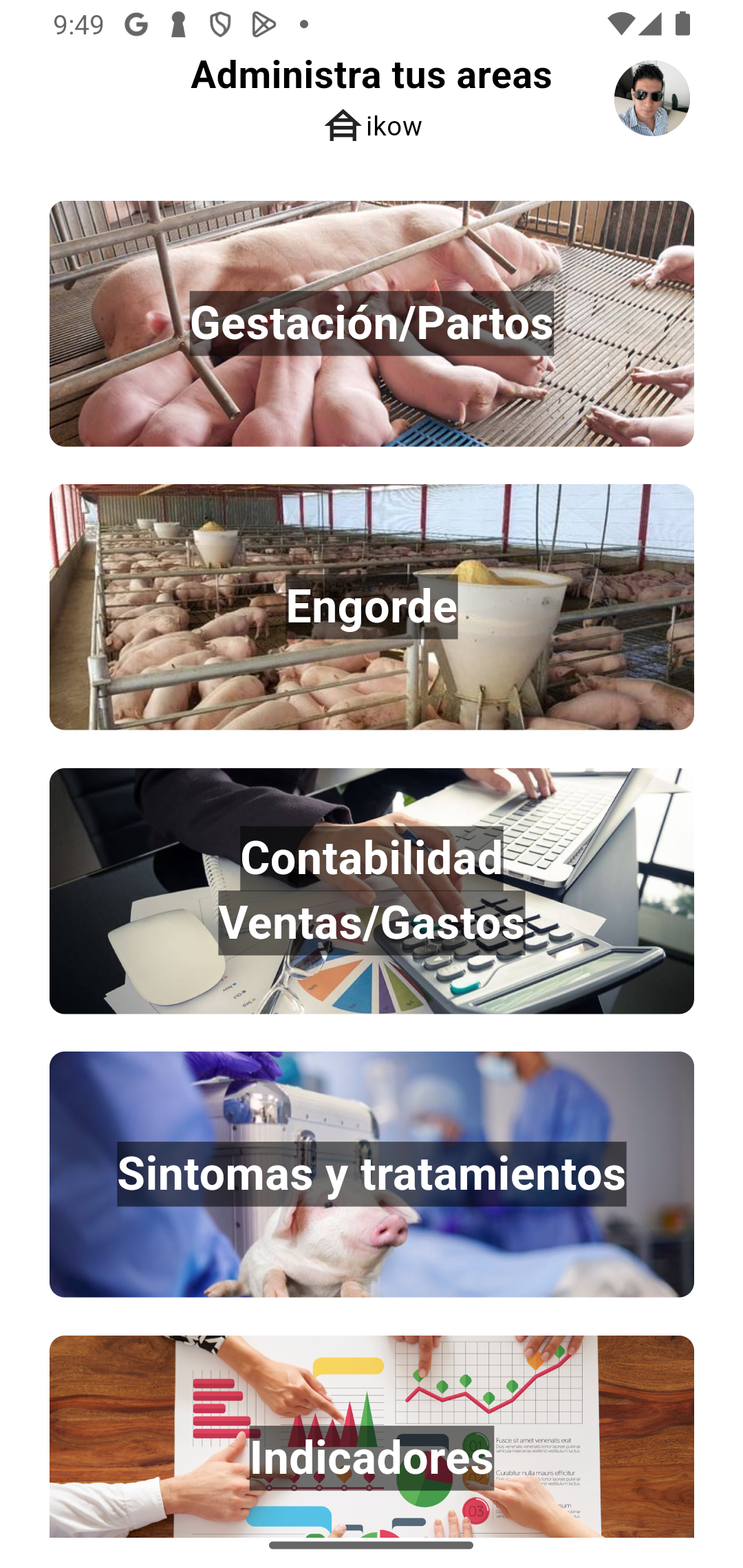 Captura de pantalla de la app